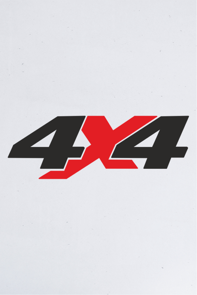 Autocolante 4X4 Vermelho e Preto